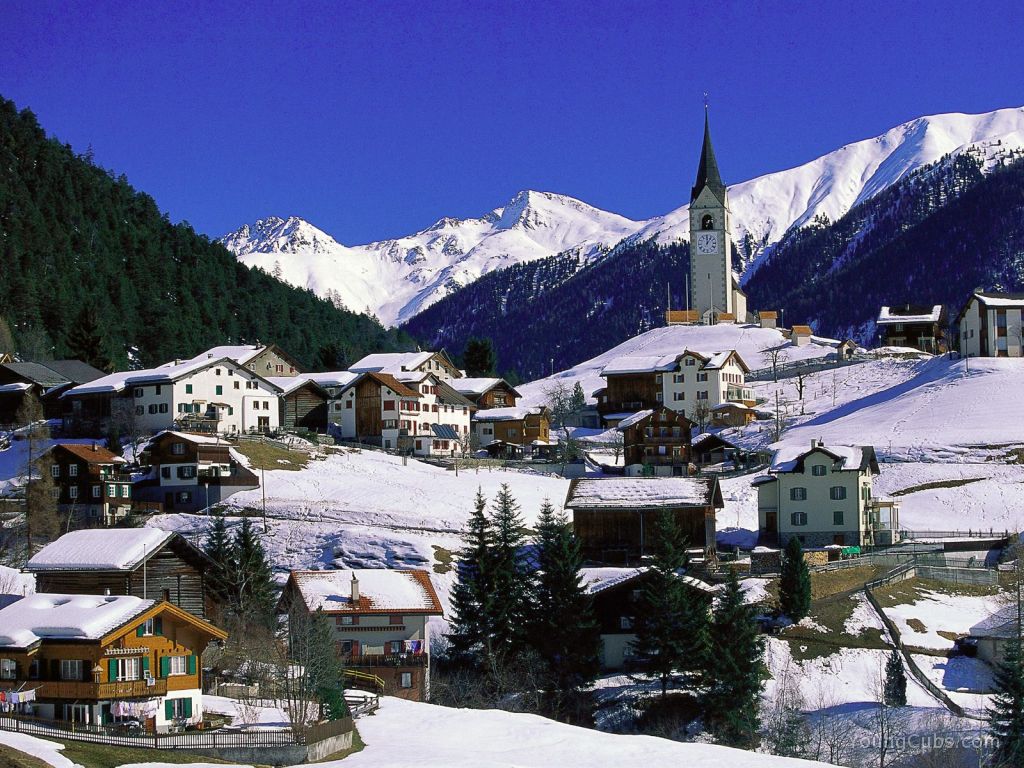 Small Village, Graubunden, Switzerland